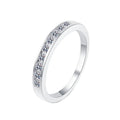 D Color VVS1 925 Sterling Silver 0.27CT Moissanite Wedding Ring Half Stackable for Women