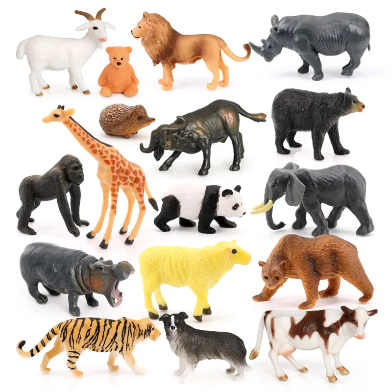 Wholesale Solid PVC Simulation Statue Model Animal Figures Mini Animal Toys Figures Animal Figurines
