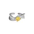 DEYIN  Fine Jewelry Silver 925 Wholesale Irregular Face Inlaid Zircon Texture 925 Sterling Silver Woman Open Rings Female