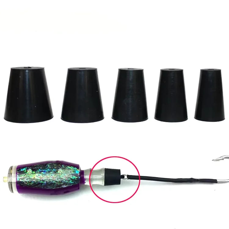 Lures Hook Rubber Lock Stops Black Available in 5 Sizes