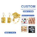 Fine 925 Silver 24K Gold Plated Citrine Yellow Gemstone Rings Earrings Sets Women Jewelry Set Gift