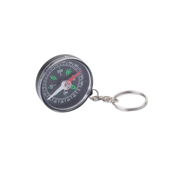 Cheap Survival Camping Schooling Outdoor Adventure Magnetic 40mm Plastic Pocket Mini Compass with Keychain