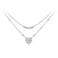 Factory Wholesale Light Luxury Double Layer 1 Carat Moissanite Necklace 925 Sterling Silver Platinum Plated Fashion Jewelry