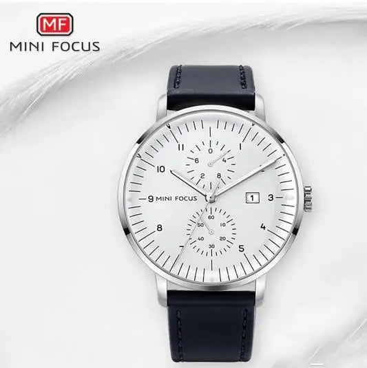 MINI MF0052G Popular Men Quartz Watch Custom Logo Leather Strap Mens Luxury Watch