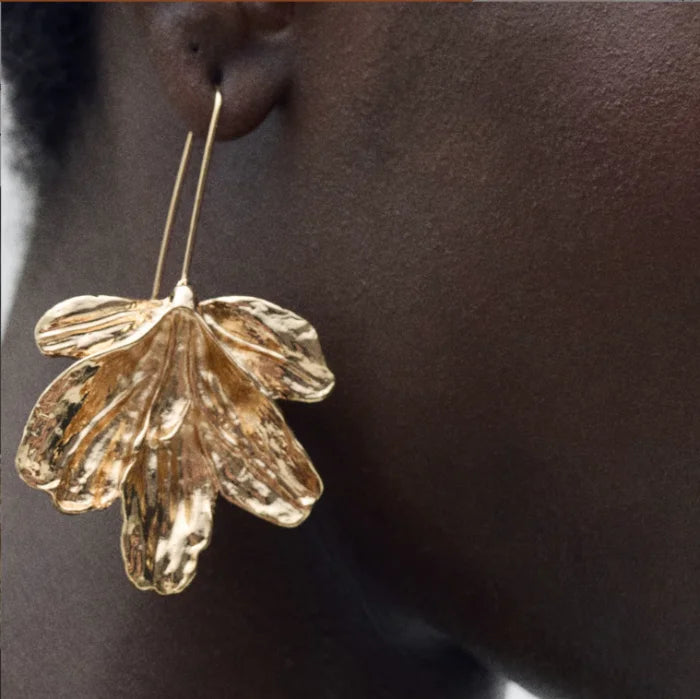 2025 New Long Leaf Drop Statement Earrings for Women Jewelry