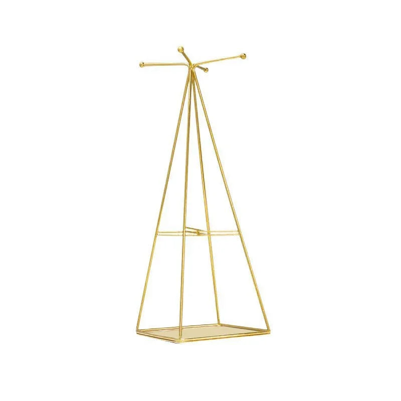 Jewelry Tree Stand Organizer 4 In1 Necklace Jewellery Organizer Display Stand Bracelet Earring Ring Jewelry Holder Hanger Metal