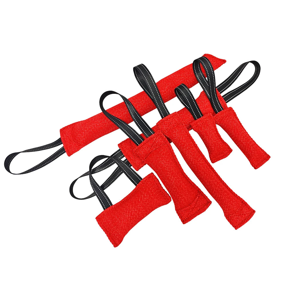 Durable Tear-resistant Fabric Dog Bite Stick Sustainable Bite Training Tug Equipment for German Shepherds Rottweilers