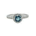 Wholesale S925 Silver Rings With Blue Zircon Stone Jewelry Women 925 Sterling Silver Jewelry