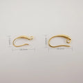 WT-JFE106 18K Colorful Package Gold Ear Hook Ear Buckle Copper Ferry True Gold Ring Accessories Bean Sprout Crescent Ear
