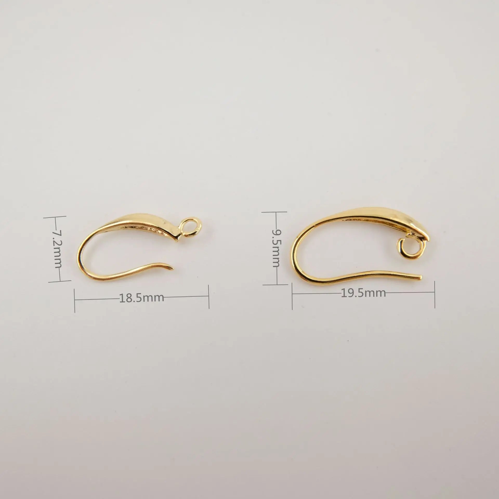WT-JFE106 18K Colorful Package Gold Ear Hook Ear Buckle Copper Ferry True Gold Ring Accessories Bean Sprout Crescent Ear