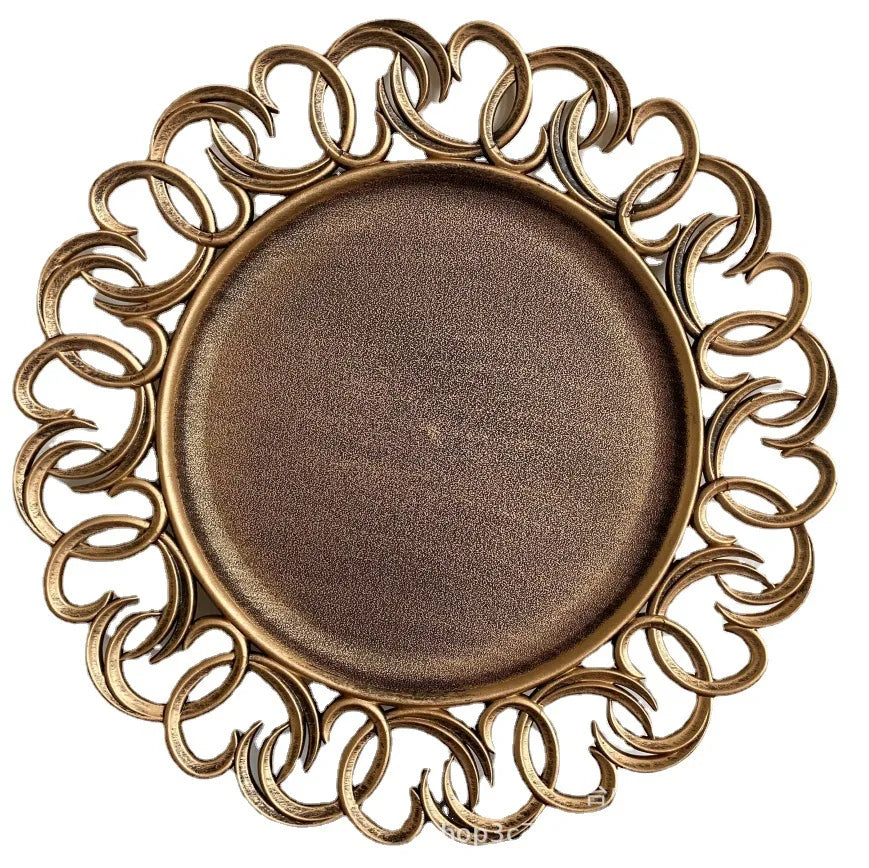 Bulk Gold 13 Inch Under Plates Plastic Charger Plate for Wedding Decoration Items on Table