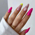 24pcs Luxury Handmade Long Press on Nails Matte Nude Pink Coffin Ballerina Full Cover Fake Nail Tips DIY Acrylic False Nails