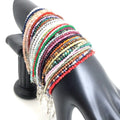 Natural Faceted Quartz Agate Crystal Gemstone 2mm 3mm Small Beads Adjustable 15-18cm For Men Women Unisex Gift Stone Bracelet