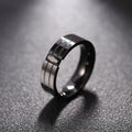 2025 Zhongzhe Valentine's Day Personality Diamond Stainless Steel Black Gun Plated Men's Black Zircon Minimalist Fashion Ring