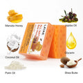 Natural Wholesale Private Label Vitamin ACE Homemade Honey Whitening Soap Bar for Africa Skin BackHandFace