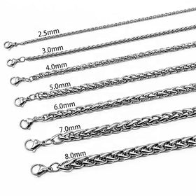 Wholesale DIY Accessory Chain Hip-hop Necklace Mens Chains Necklace Jewelry Chains for Men Stainless Steel Necklace