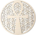 11.8 Inch Unfinished Eco-Friendly Durable Handmade Wooden Grid Flower Life Seed Life Sacred Geometry Art Wall Decor