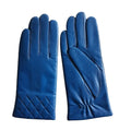 Sample Support Wholesale Real Sheepskin Leather Gloves for Women Blue OEM Dress Gloves for Daily Life Winter Sports Outdoor
