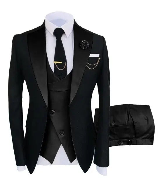 Hot Sale 3 Pcs /Set Men's Formal Suits for Birthday Party Handsome Wedding Formal Men's Wedding Suit