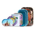 Factory Direct Custom Design Rolling Tray  Different Size Metal Tin Smoking Accessories Storage Rolling Tray
