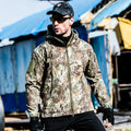 Soft Shell Python Camo Fleece Lined Outdoor Tactical Hunting and Fishing Jacket for Winter for Hunting and Fishing Activities