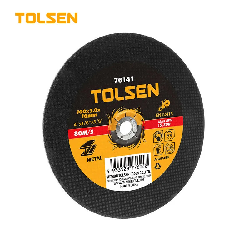 TOLSEN 76141 15300rpm Depressed  Centre  Cut  Off  Cut-off Wheel for Metal