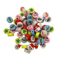 100pcs/pack Christmas Series Theme Oblate Soft Pottery DIY Jewelry Accessories Clay Beads Porcelain Beads