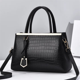 Custom Printed Beautiful Big Size Guangdong Vintage Pu Leather Casual Tote Ladies Shoulder Bag
