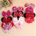 Wholesale Cute Pink Love Girl Hair Tie & Ear Bow Sweet Style Hair Accessories for Valentine's Day