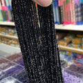 Natural Black Spinel Gemstone Beads Faceted Cutting Loose Gems Spinel Beads