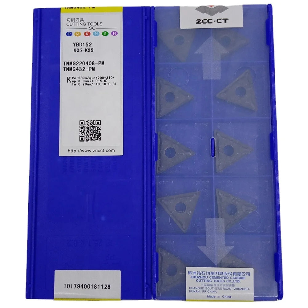 ZCC CT TNMG YBC251 YBC252 YBD152 TNMG220408-PM Carbide Inserts CNC Turning Tool Lathe Cutter Tools MOQ:10pieces