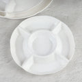 Restaurant Dinnerware Reusable  White Veggie Serving Party Home Use 5 Portions Melamine Chip and Dip Plate