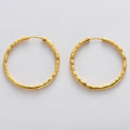 Fashion Geometric Plain Circle Brass Plating 18k Gold Big Hoop Earrings for Women Jewelry Factory Wholesale