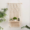 Low Price Sale Promotion Stock Handmade Macrame Shelf Boho Plant Hanger Macrame Wall Hanging Tapestry for Home Wall Decoration
