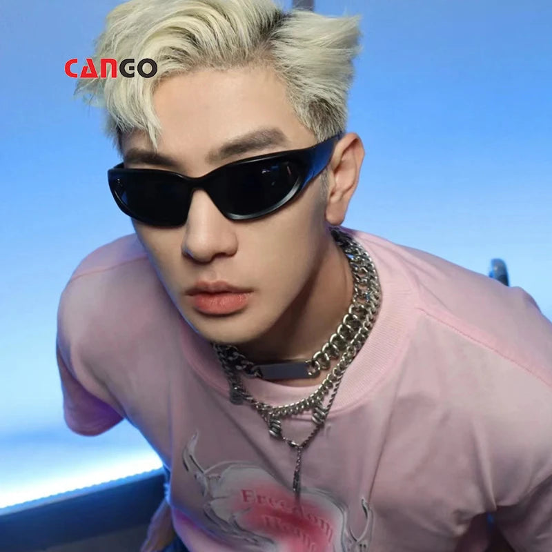 Hot Sales Steampunk Sunglasses Women Mirror Sports Y2K Sunglasses Men Uv400 Punk Shades Colorful Fashion Eyewear Punk Sunglasses