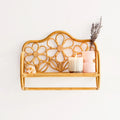 Modern Rattan Flower Wall Shelf for Home Dining School Net Red Flower Shelf with Simplicity for Bathroom and Rural Homestay