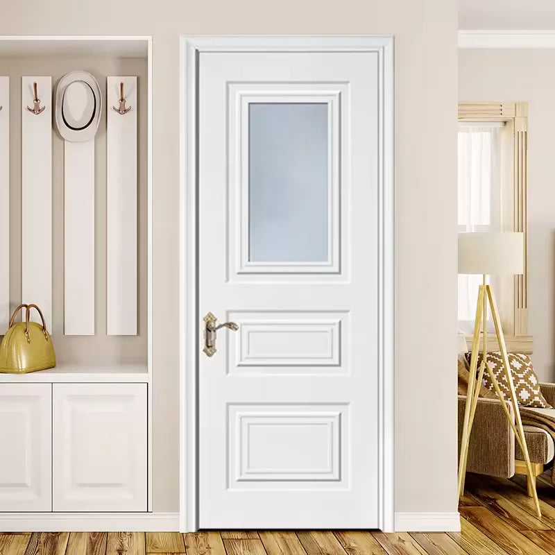 Modern WPC Door Waterproof Soundproof Hospital Bedroom Door Wholesale Price PVC Composite Interior Door