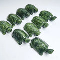 Xiuyu Turtle Hand Carved Serpentine Jade Gemstone Tortoise Crystals Carved Green Jade Tortoise