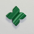New Design Big Size 20x20x2mm Natural Green Malachite Turquoise Stone Four Leaf Clover Gemstone Beads