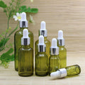 Essential Oil Serum Perfume Olive Green Glass Screen Printed 5ml/100ml Silver/Gold/Black/Rose Gold Pipette Cap Reagent Dropper