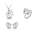 Pendant Earrings Ring Women Jewelry Set 925 Sterling Silver 2022 Fashion Natural Trendy White Freshwater Pearl