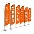 Wholesale 2024 Outdoor Promotional Advertising  Banner Teardrop Feather Flags and Custom Beach Flag with logo
