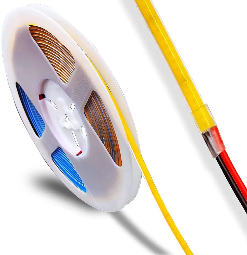 Factory Direct Sales DC 12V 24V LED Strip 320 LEDs COB Lights High Density Flexible Warm White Cold White 8mm COB Tape Light