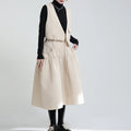 Winter Fashionable Designer  Rhombus Quilted A- Line Skirt Large Swing Lace-up Loose Skirt