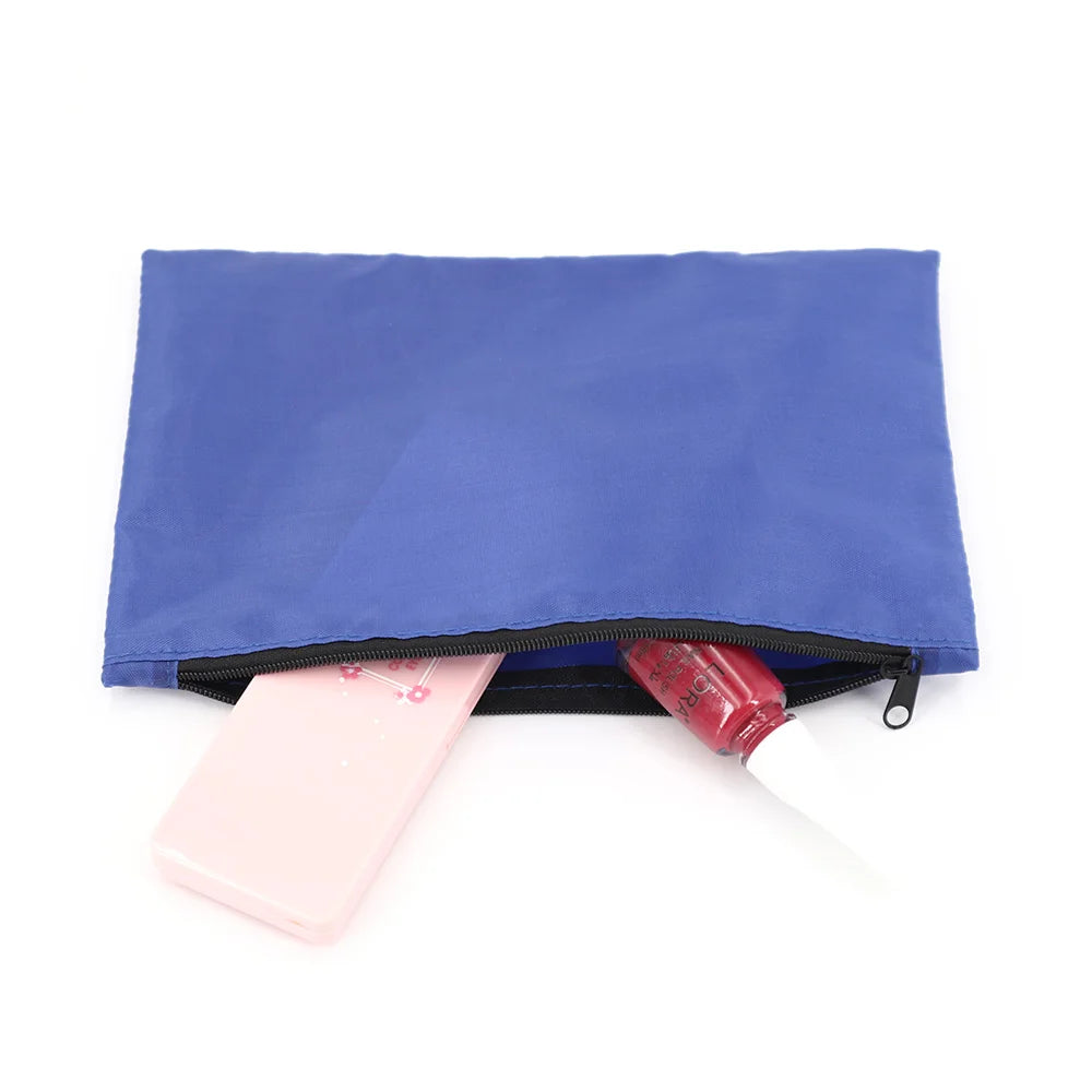 Factory Custom Logo Printed Promotional Packaging Gift Bag Wholesale Cheap Polyester Organizer Zipper Pouch Bag OEM