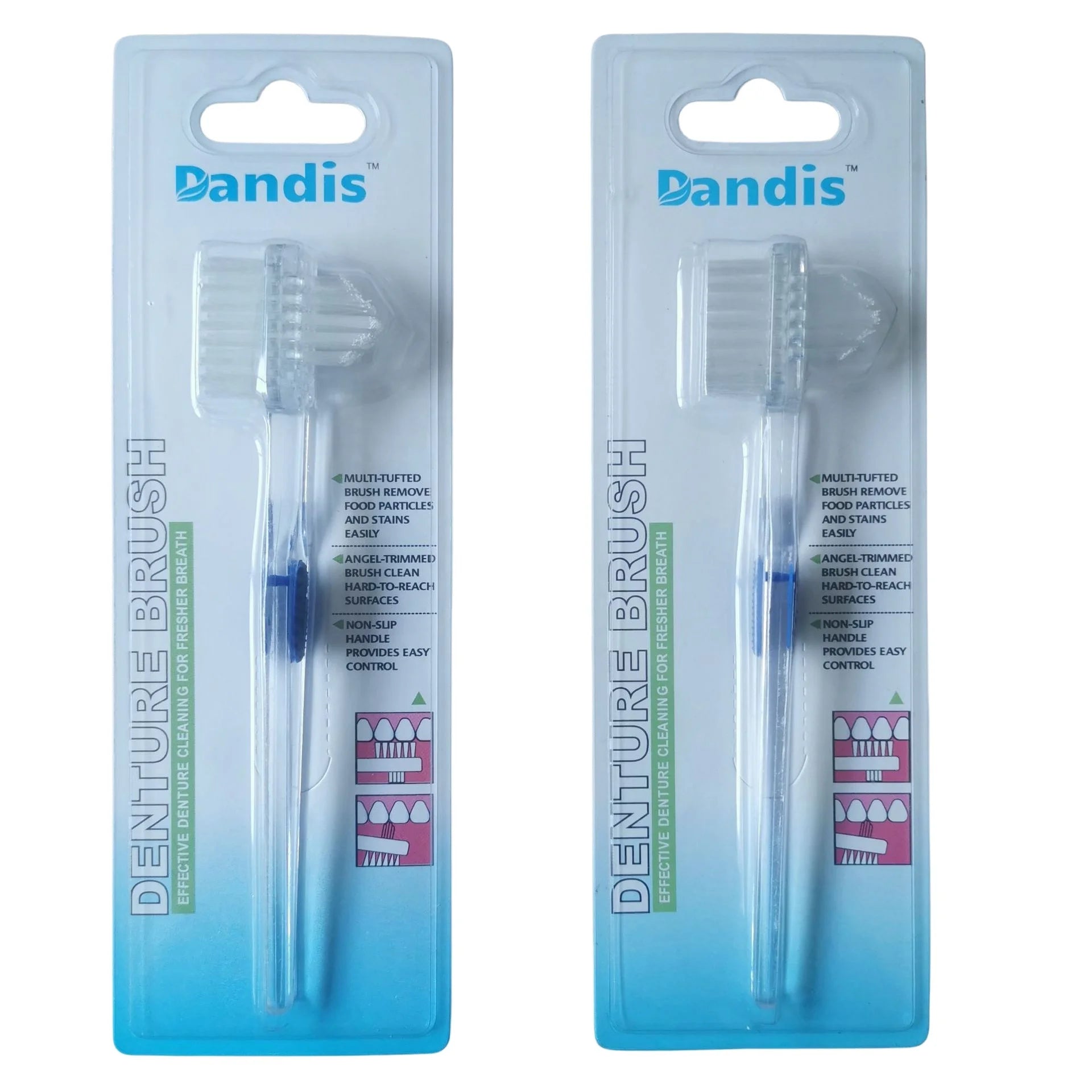 Double Sided False Teeth Brush Orthodontic Toothbrush Dental Denture Oral Hygiene Toothbrush