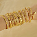 Wholesale Multi Latest Fashion 18k Gold Plated Designer Heavy Stainless Steel Brand Bracelet Cuff Bangle Jewelry for Women