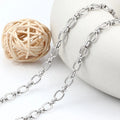 Handmade Stainless Steel Gross Oval Chunky Knot Hip Hop Punk Link Chain DIY Jewelry Necklace Chains Supplies