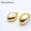 Wholesale Natural Freshwater Pearls Gold Plated Oval Shape Loose Pearl Beads for DIY Jewelry Findings