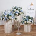 KL-FC94 Wedding Decoration White and Blue Flower Ball Table Flower Centerpieces Artificial Flower Center Piece for Event Decor